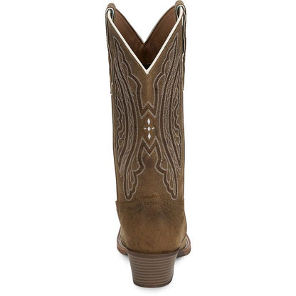 Justin Rae Distressed Brown Square Toe