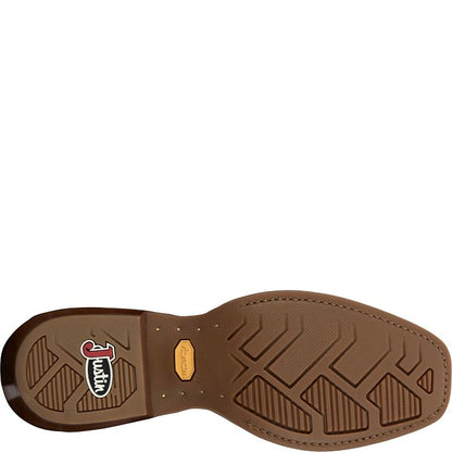 Justin Cowboy Town Chocolate Suede