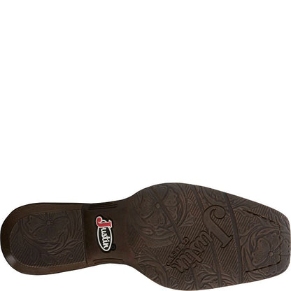 Justin Rae Distressed Brown Square Toe