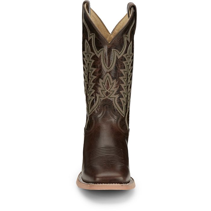 Justin Lyle Umber Cowhide Square Toe