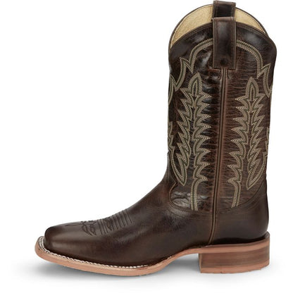 Justin Lyle Umber Cowhide Square Toe
