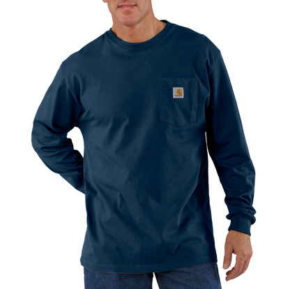 Carhartt Long Sleeve Pocket Tee Navy
