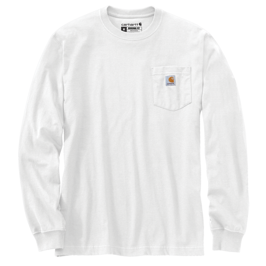 Carhartt Long Sleeve Pocket Tee White