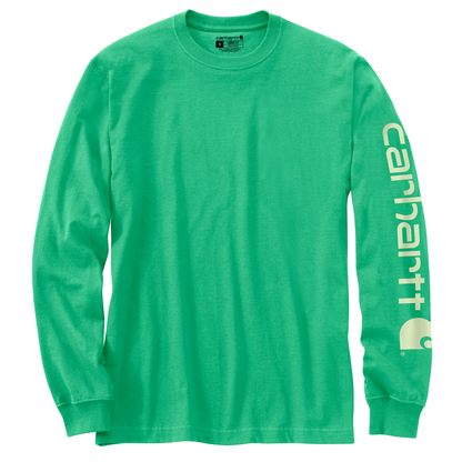 Carhartt Loose Fit Heavyweight Long Sleeve Logo Sleeve Graphic Malachite