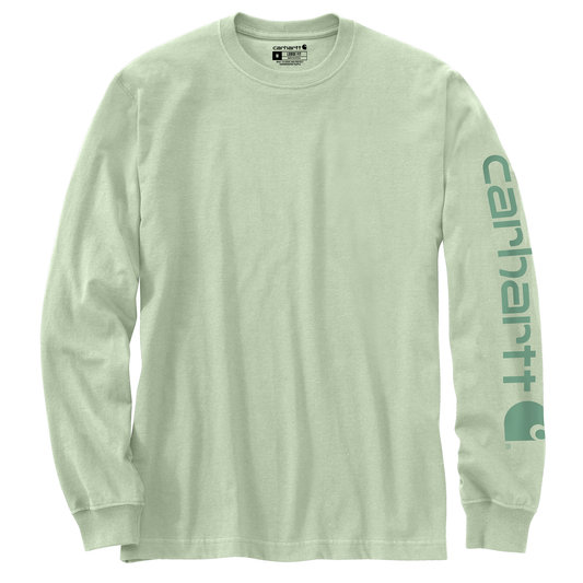 Carhartt Loose Fit Heavyweight Long Sleeve Logo Sleeve Graphic Tender Greens