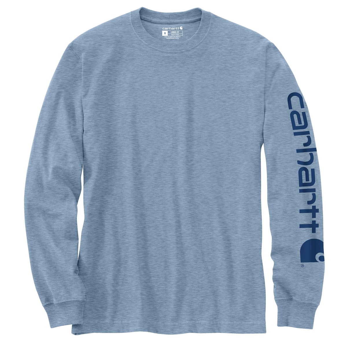 Carhartt Loose Fit Heavyweight Long Sleeve Logo Sleeve Graphic Alpine Blue Heather