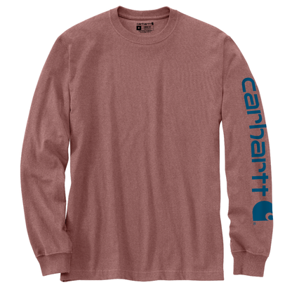 Carhartt Loose Fit Heavyweight Long Sleeve Logo Sleeve Graphic Butter Heather