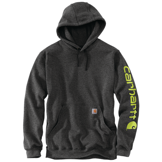 Carhartt Loose Fit Midweight Logo Sleeve Graphic Hoodie Carbon Heather