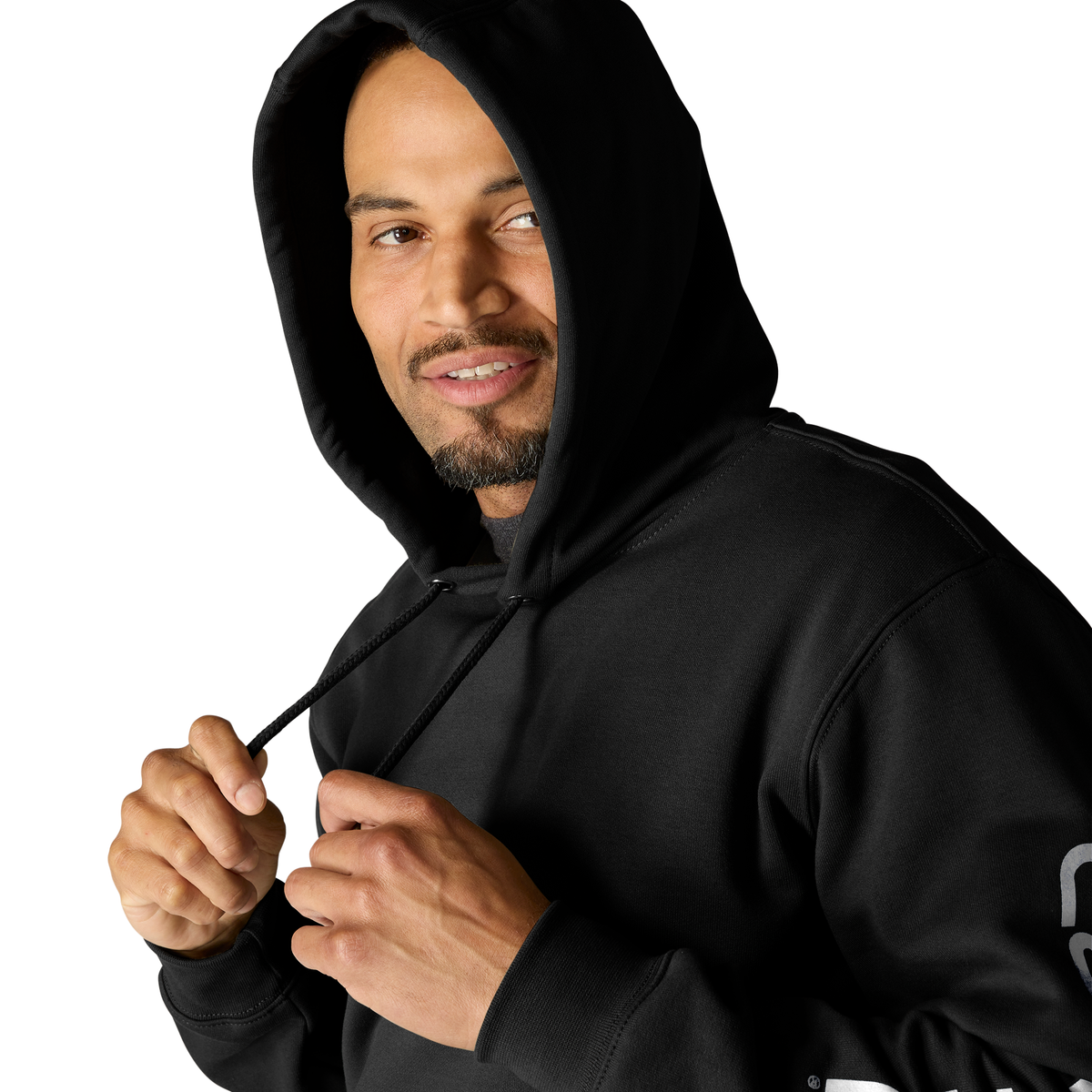 Carhartt Loose Fit Midweight Logo Sleeve Graphic Hoodie Black