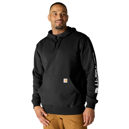 Carhartt Loose Fit Midweight Logo Sleeve Graphic Hoodie Black