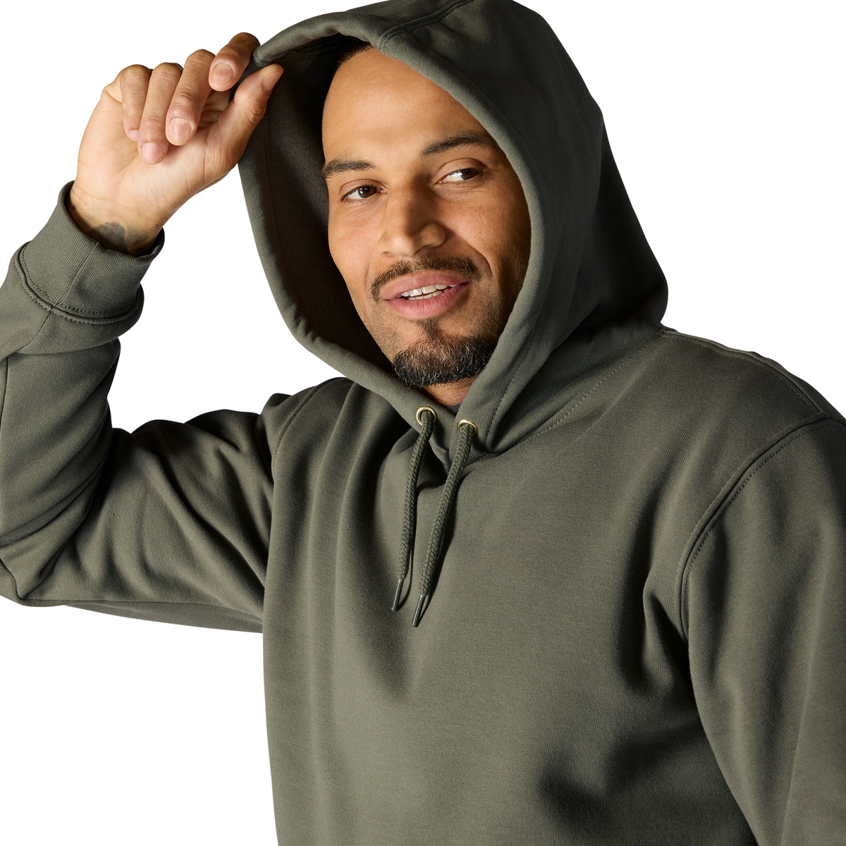 Carhartt Loose Fit Midweight Logo Sleeve Graphic Hoodie Dusty Olive