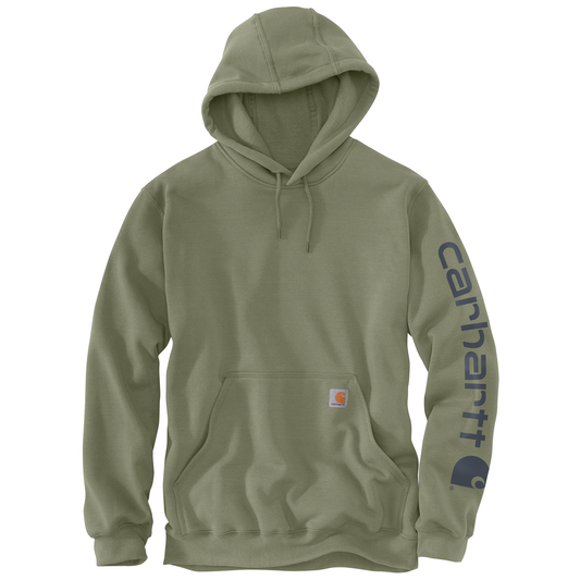 Carhartt Loose Fit Midweight Logo Sleeve Graphic Hoodie Dusty Olive