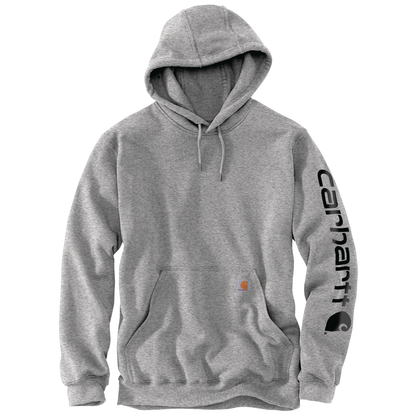 Carhartt Loose Fit Midweight Logo Sleeve Graphic Hoodie Heather Gray/Black
