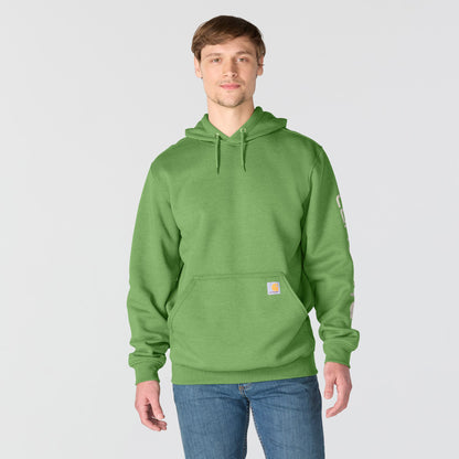 Carhartt Loose Fit Midweight Logo Sleeve Graphic Hoodie Harvest Sage Heather