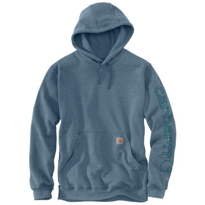 Carhartt Loose Fit Midweight Logo Sleeve Graphic Hoodie Thundercloud Heather