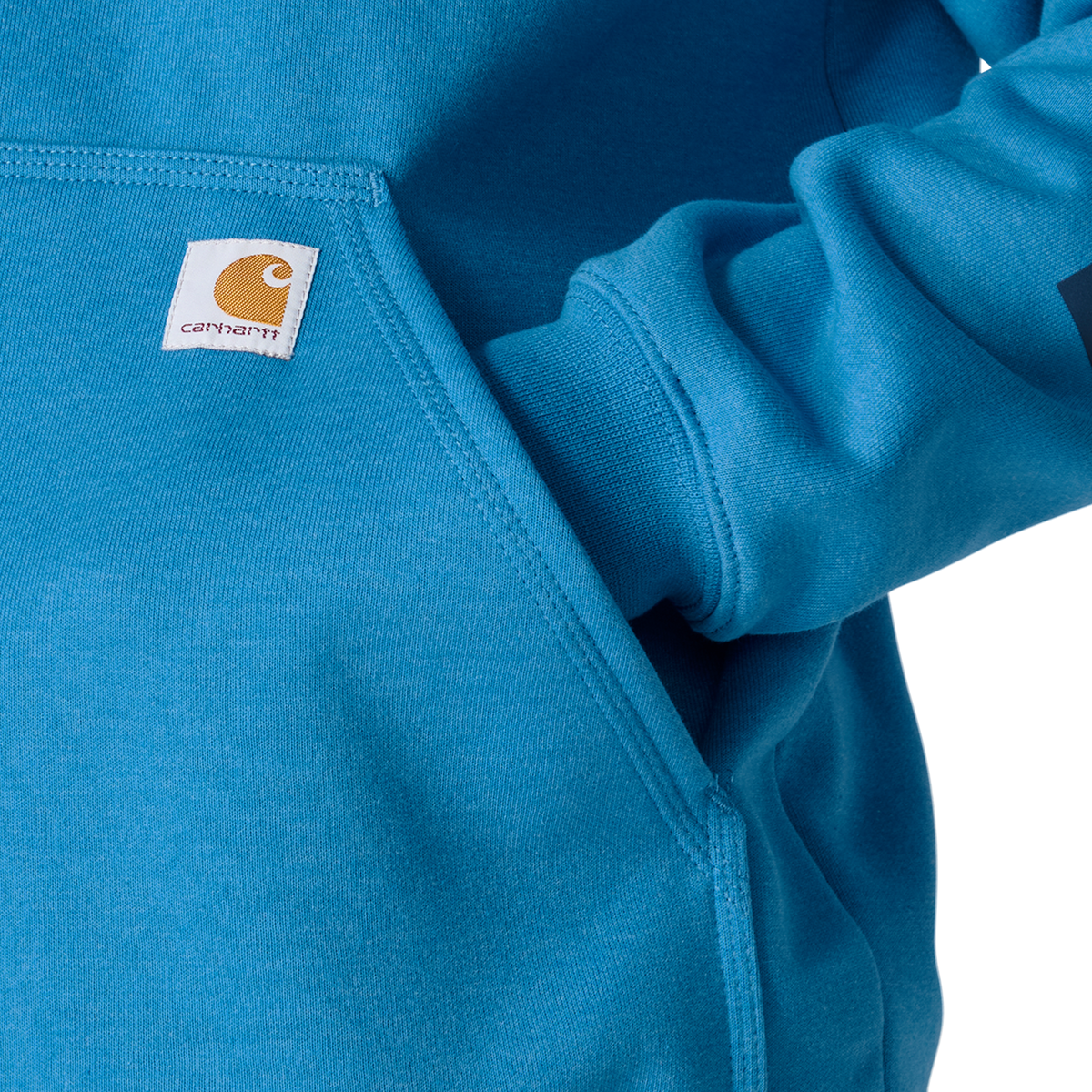 Carhartt Loose Fit Midweight Logo Sleeve Graphic Hoodie Horizon Blue Heather