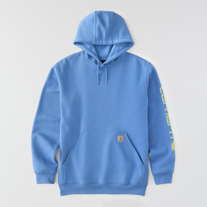 Carhartt Loose Fit Midweight Logo Sleeve Graphic Hoodie Deep Workwear Blue