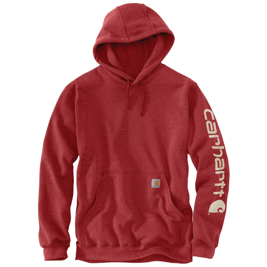 Carhartt Loose Fit Midweight Logo Sleeve Graphic Hoodie Crabapple Heather
