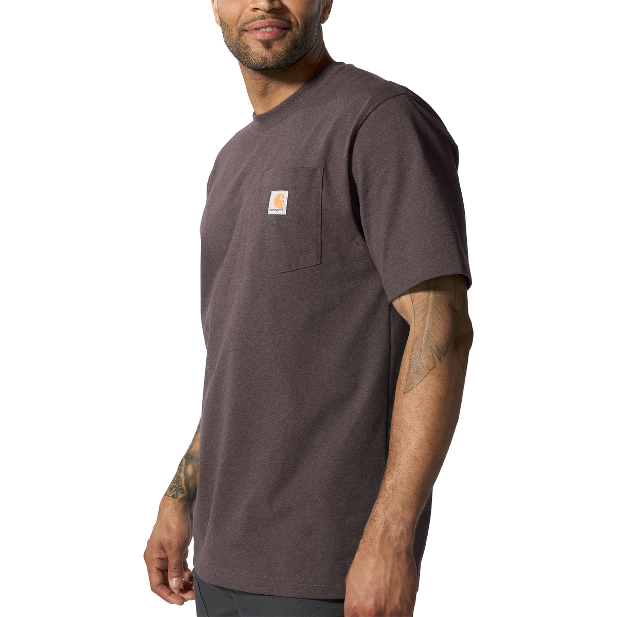 Carhartt Pocket Tee Dark Sepia Heather