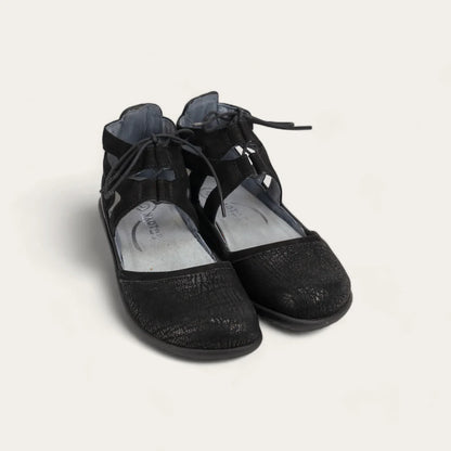 Naot Kata Black Crackle Velvet Combination