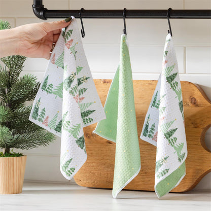 Evergreen Shades of Emerald Kitchen Towel