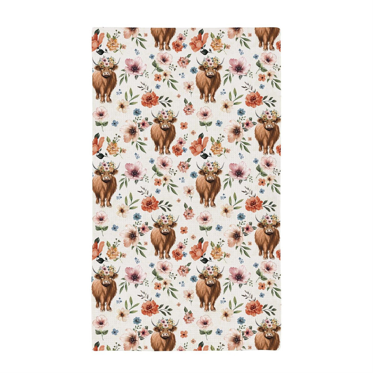 Evergreen Petal & Plow Kitchen Towel Quick Dry Waffle Weave
