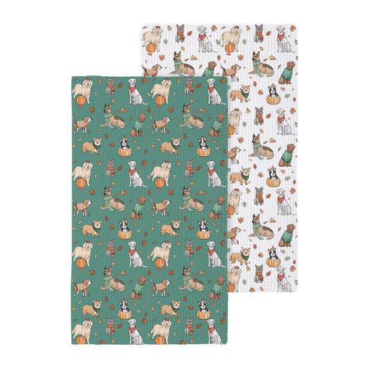 Evergreen Harvest Blossom Dog Quick Dry Kitchen Towel