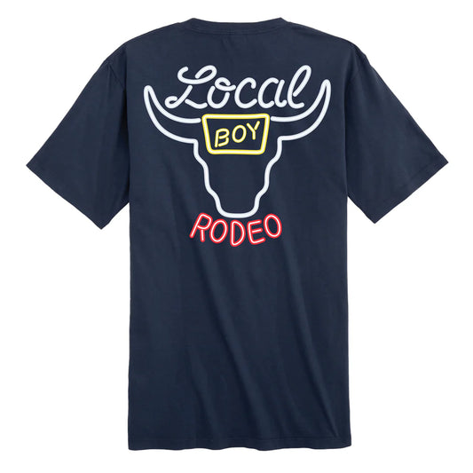 Local Boy Neon Banquet Short Sleeve T-Shirt China Blue