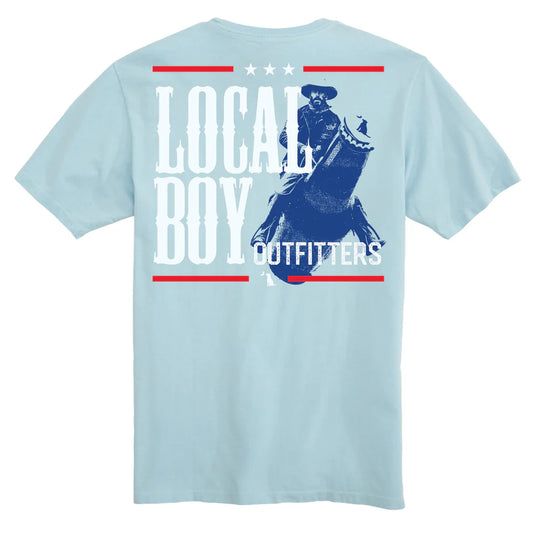 Local Boy Beer Wrangler Short Sleeve T-Shirt Chambray