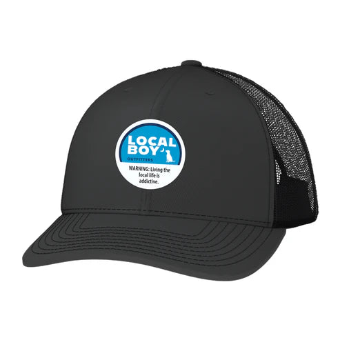 Local Boy Cool Mint Trucker Hat Charcoal