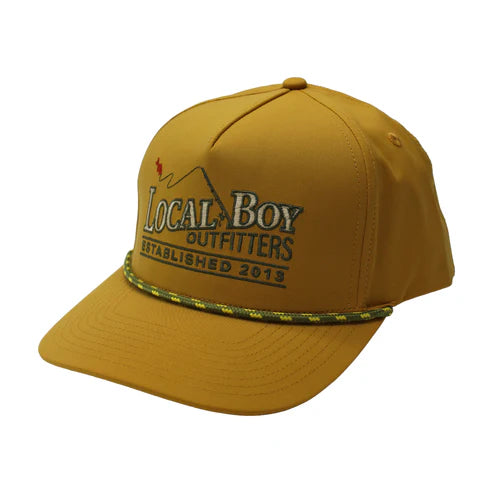 Local Boy Tight Lines High Crown Rope Hat Clay