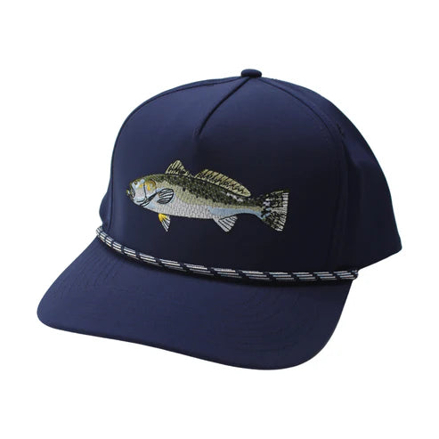 Local Boy Sea Trout High Crown Rope Hat Dark Navy