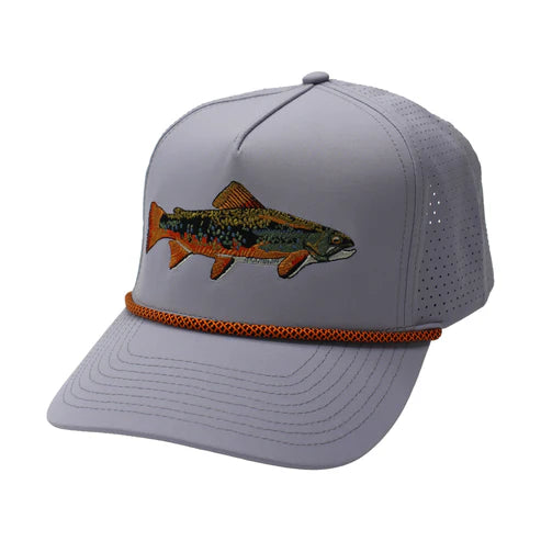 Local Boy Rainbow Trout Perforated Rope Hat Storm Gray