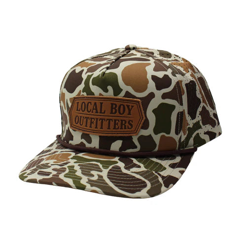 Local Boy Leather Crest Perforated Rope Hat Localflage Vintage