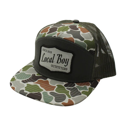 Local Boy Olde Patch 7 Panel Hat Camo