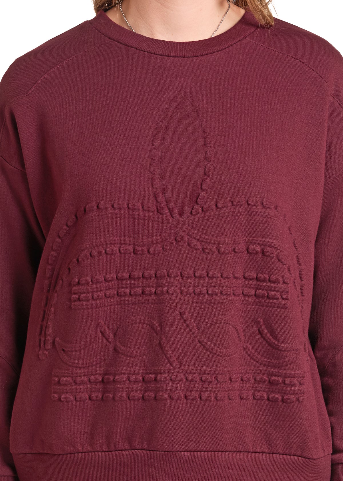 Rock & Roll Boot Stitch Sweater Wine