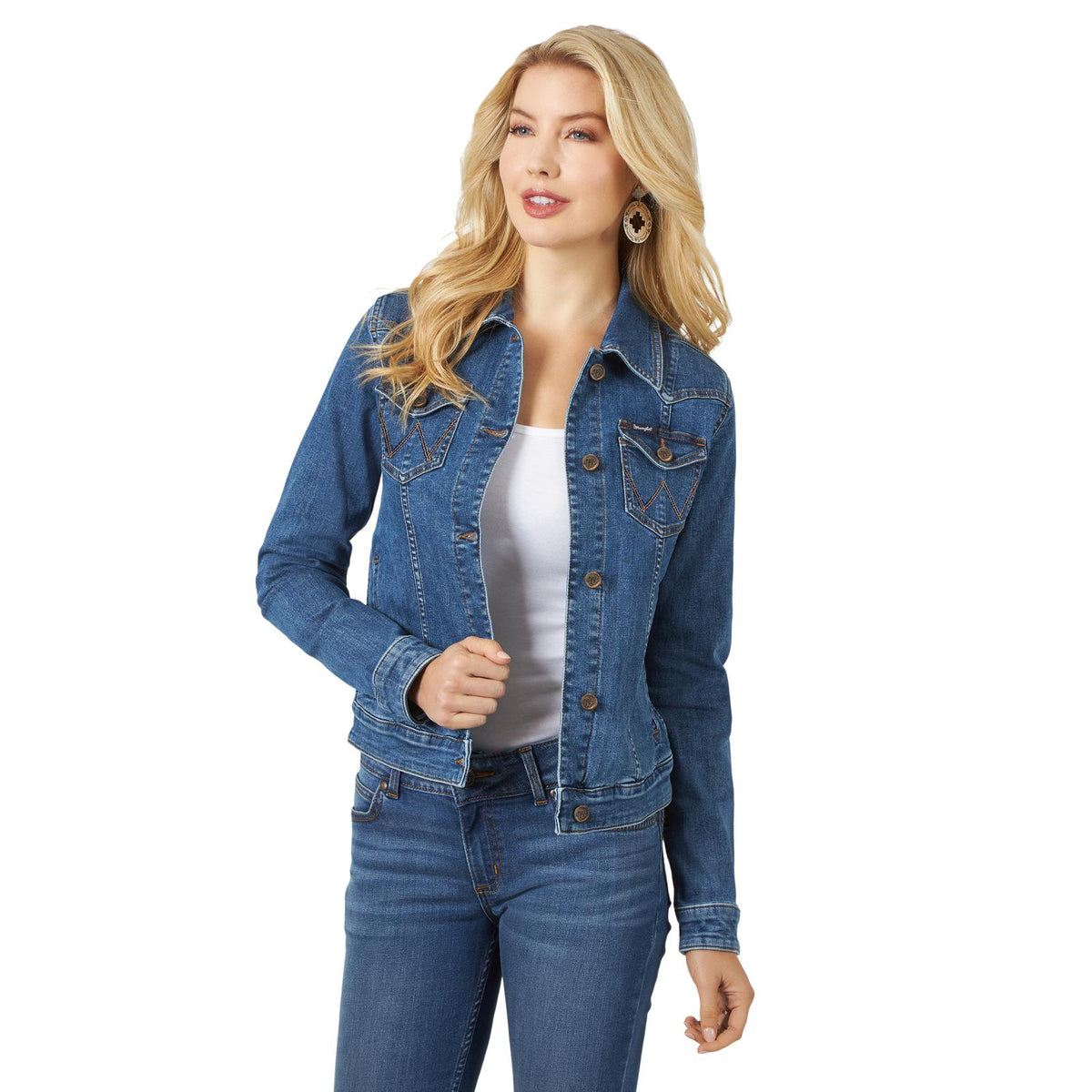 Wrangler Western Fashion Jacket Dark Denim