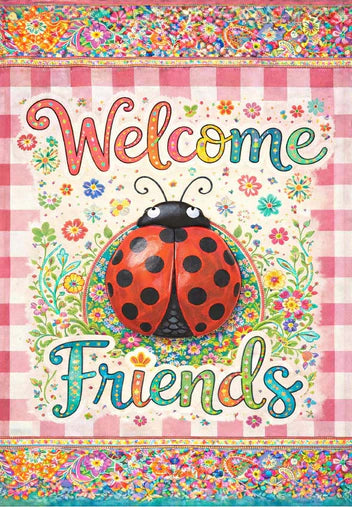 Charleston Ladybug Welcome Garden Flag