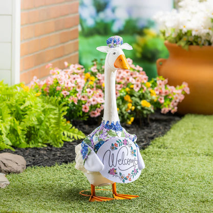 Evergreen Porch Goose Outfit Hydrangea Happiness