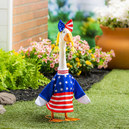 Evergreen Porch Goose Outfit Patriotic Dress