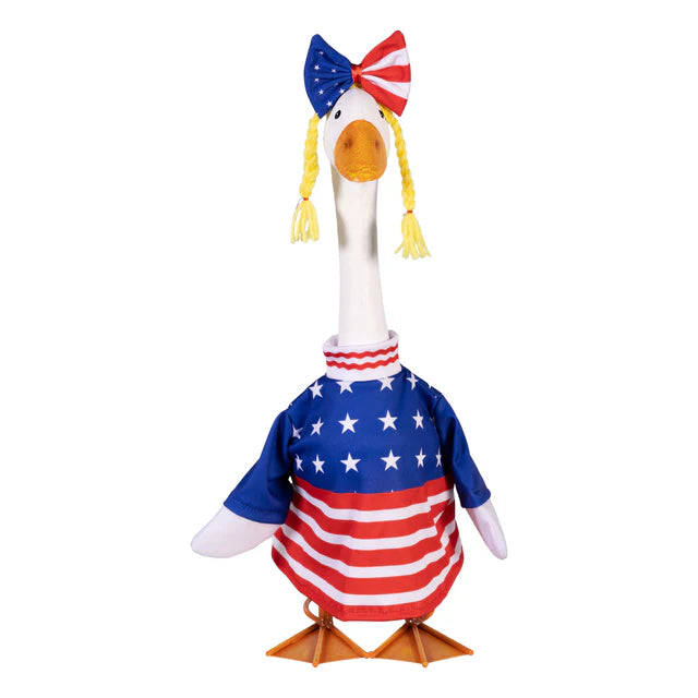 Evergreen Porch Goose Outfit Patriotic Dress