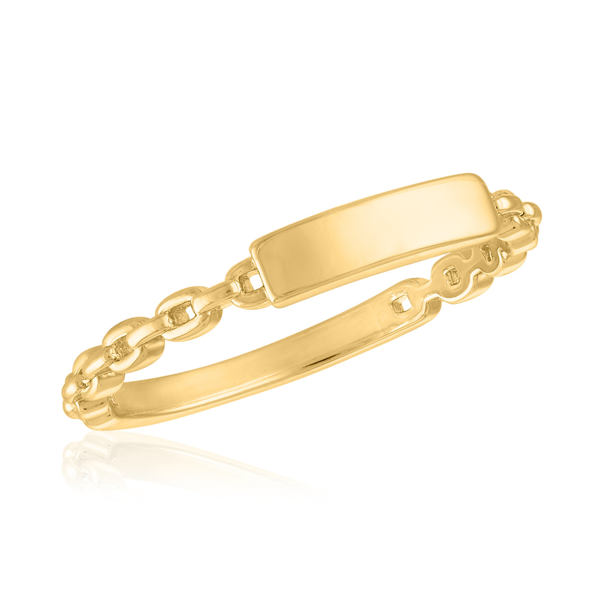 Figaro Chain Gold Layers Ring