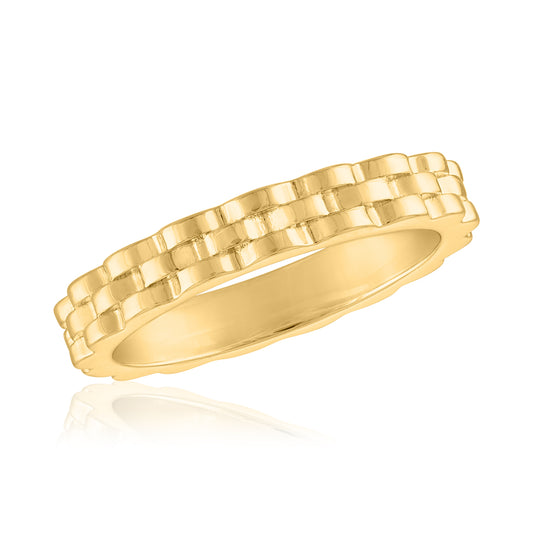Watch Band Gold Layers Ring