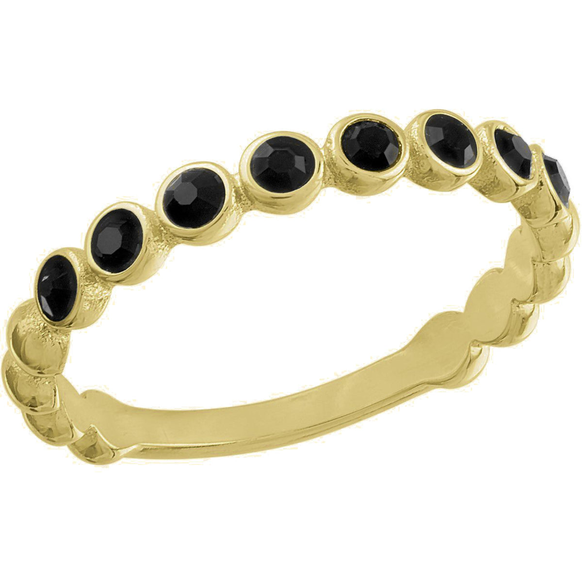 Black Inifinity Gold Layers Ring
