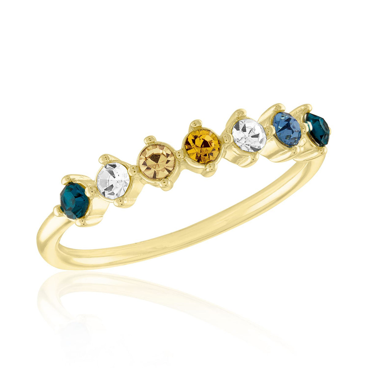 Multi Color Floating Gold Gold Layers Ring