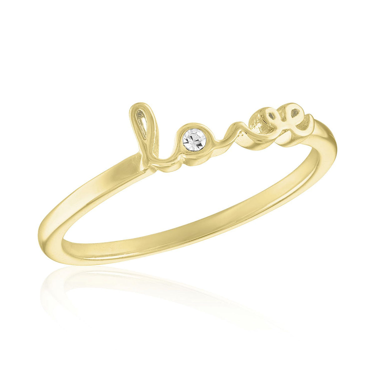 "Love" Gold Layers Ring