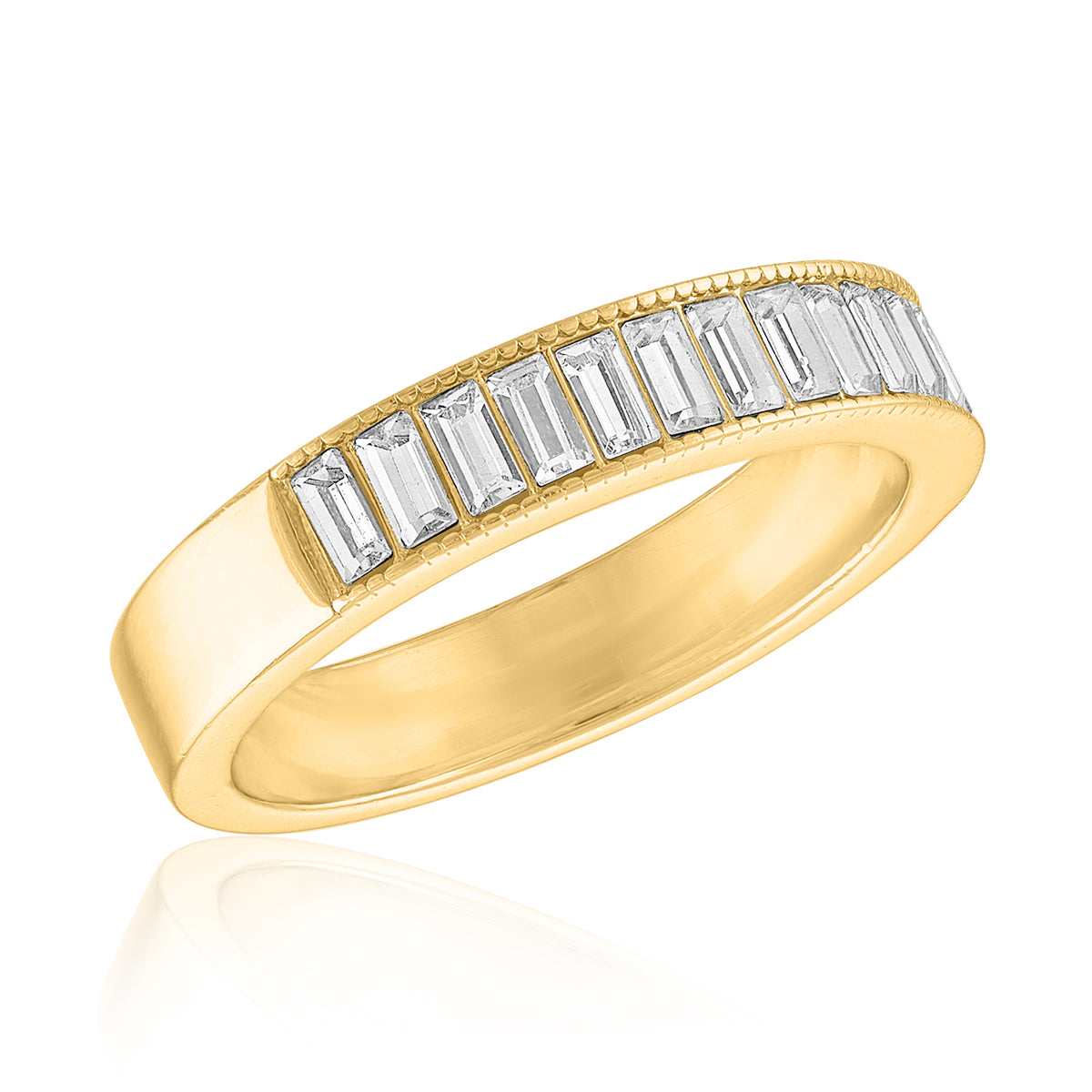 Bold Baugette Gold Layers Rings