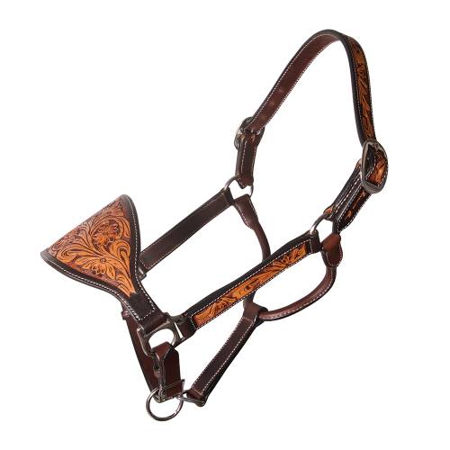 Professional's Choice Prairie Flower Leather Bronc Halter