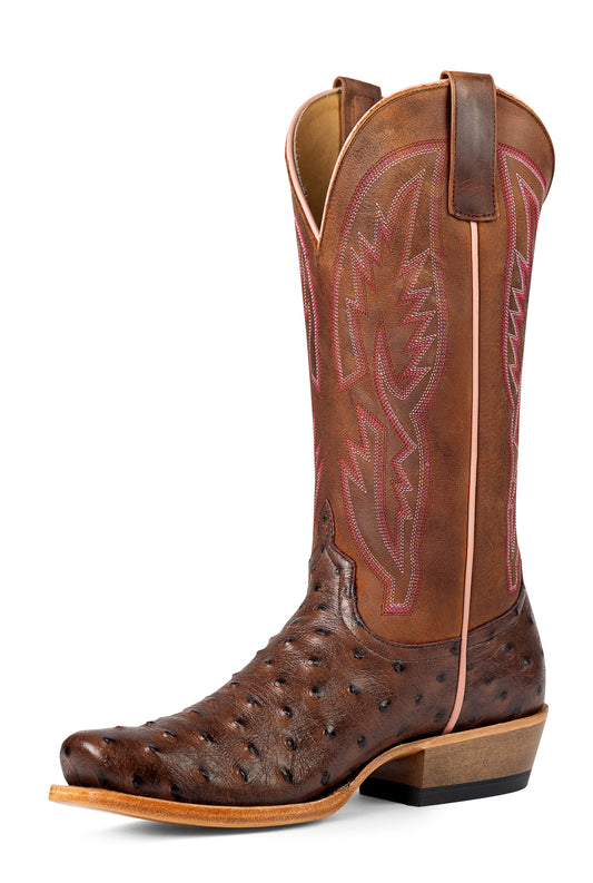 Macie Bean In My Quills Antique Brown Ostrich Print