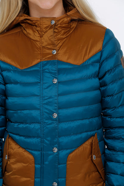 Cinch Quilted Jacket Blue/Brown